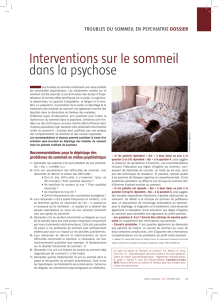Interventions sur le sommeil dans la psychose