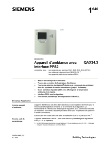 1640 Appareil d`ambiance avec interface PPS2 QAX34.3