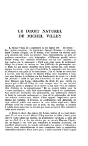 Page 1 LE DROIT NATUREL DE MICHEL VILLEY 1. Michel Villey et