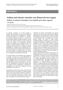 Asthma and chronic sinusitis: one disease for two organs