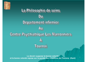Département infirmier – Philosophie de soins
