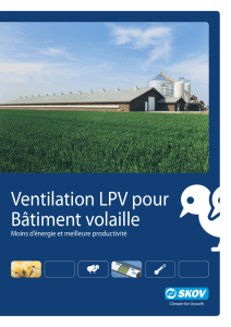 Ventilation LPV pour Bâtiment volaille
