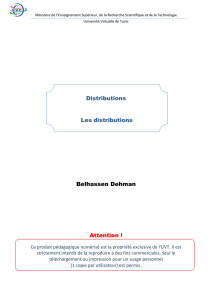 Les distributions - Université Virtuelle de Tunis