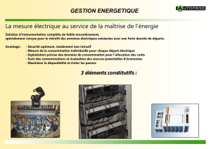 La mesure électrique au service de la maîtrise de l`énergie