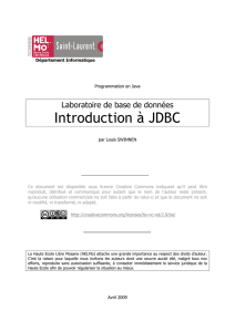 Introduction à JDBC