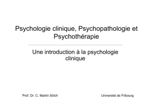 Psychologie clinique, Psychopathologie et Psychothérapie