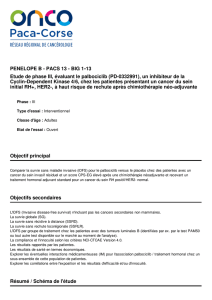 Etude de phase III, évaluant le palbociclib (PD-0332991)