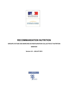 recommandation nutrition