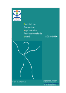 Institut de Formation Aquitain des Professionnels de Santé 2013-2014