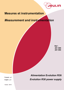 Mesures et instrumentation Measurement and instrumentation Ref