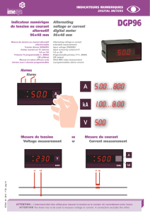Alarmes Alarms Mesure de tension Voltage measurement Indicateur
