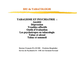 Tabagisme et psychiatrie I