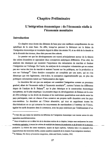 Chapitre Pr&eacute;liminaire L`int&eacute;gration &eacute;conomique