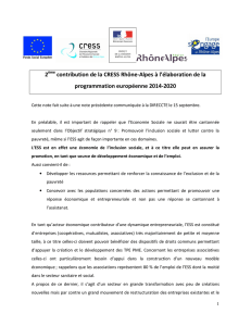 2 contribution de la CRESS Rhône-Alpes à l`élaboration de la