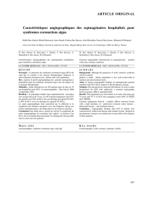 Caractéristiques angiographiques des septuagénaires hospitalisés