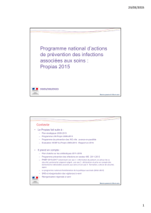 Programme national d`actions de prévention des - CClin Sud-Est