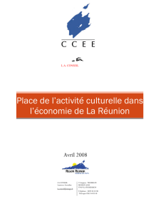 CCEE Place activite culturelle dans l`economie de La Reunion