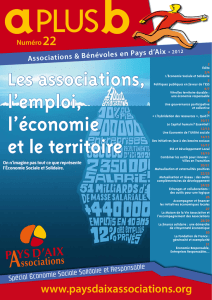 Les associations, l`emploi, l`économie et le territoire