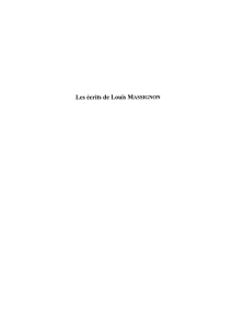 Ecrits de Louis MASSIGNON