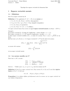 1 Espaces vectoriels normés - IMJ-PRG