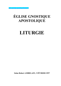 ÉGLISE GNOSTIQUE APOSTOLIQUE