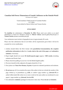 Canadian Soft Power: Dimensions of Canada`s Influence on the