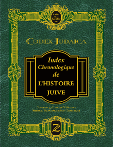 de L`HISTOIRE JUIVE - Codex Judaica Chronological Index of