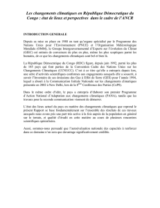 Les changements climatiques en République Démocratique du