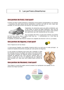3. Les portions alimentaires