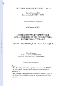 Morphosyntaxe et sémantique des auxiliaires et des connecteurs du