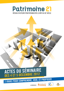 Actes du séminaire 2012 - Région Urbaine de Lyon