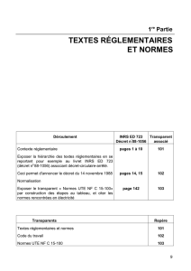 textes réglementaires et normes