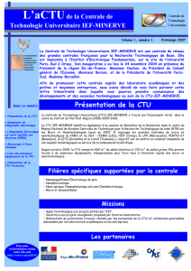 Présentation de la CTU - Université Paris-Sud