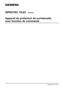 SIPROTEC 7SJ61 V4.0/V4.1 Appareil de protection de surintensité