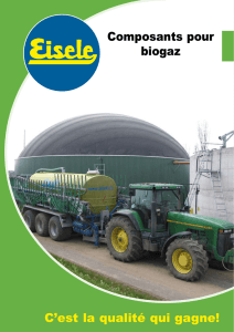 Composants pour les installations biogaz