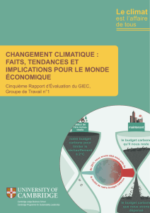 Changement Climatique: Faits, Trendances et Implications pour le