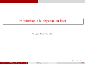 Introduction à la physique du laser