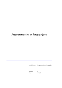 Programmation en langage Java