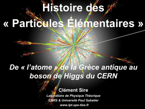 Histoire des « particules élémentaires