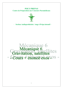 Champ de gravitation - Satellites - Poly