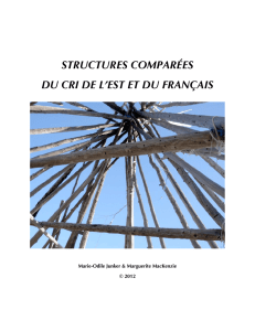 Structures comparées du cri de l`est et du français
