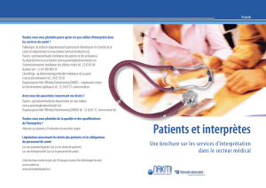Patients et interprètes