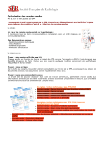 Optimisation des comptes rendus - Société Française de Radiologie
