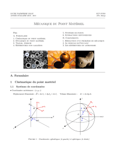 Formulaire de mécanique, Sup PCSI