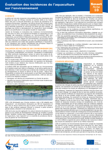 Évaluation des incidences de l`aquaculture sur l`environnement