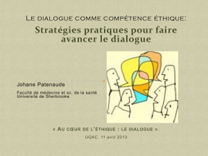 Le dialogue comme compétence éthique : stratégies pratiques pour