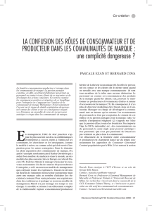 LA CONFUSION DES RôLES DE CONSOMMATEUR ET DE