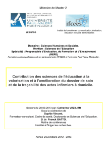 Contribution des sciences de l`éducation à la valorisation