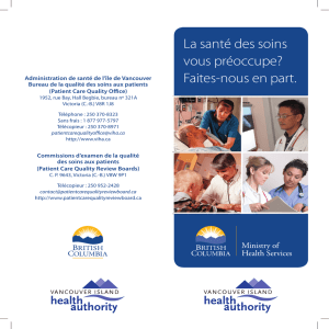 Patient Care Quality Office - French brochure