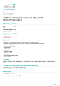 Introduction aux relations internationales 1